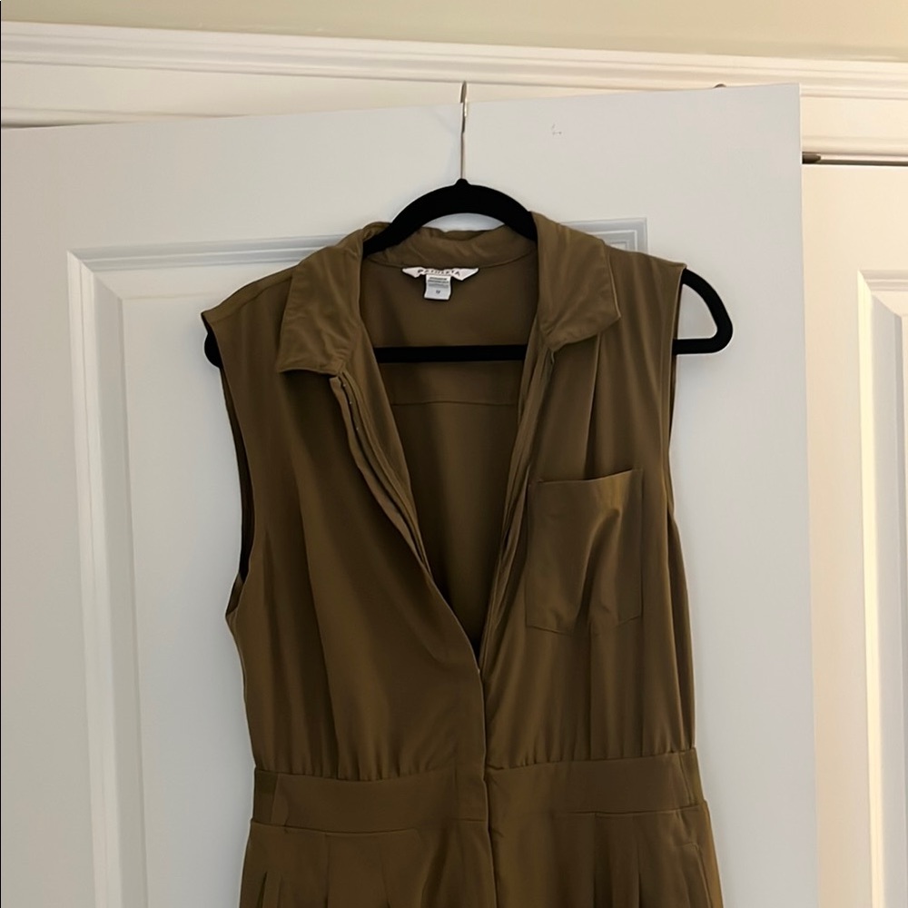 Athleta Olive Sleeveless Jumpsuit